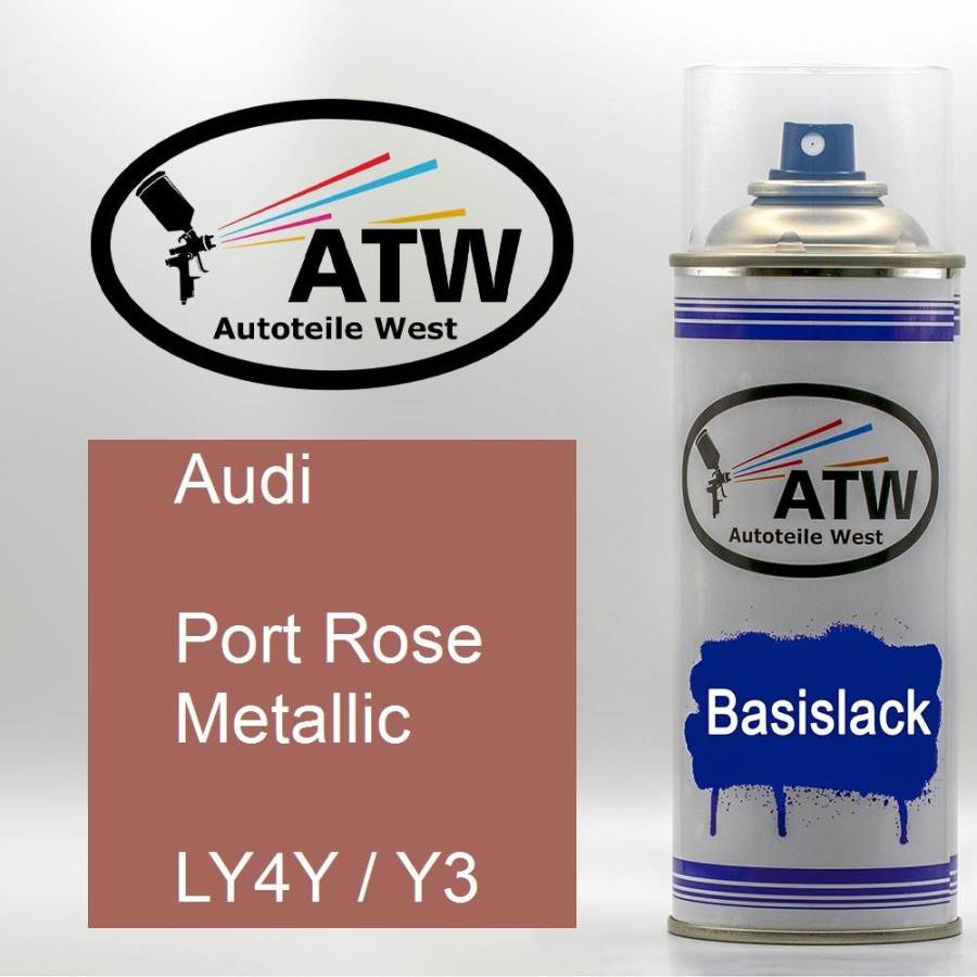 Audi, Port Rose Metallic, LY4Y / Y3: 400ml Sprühdose, von ATW Autoteile West.